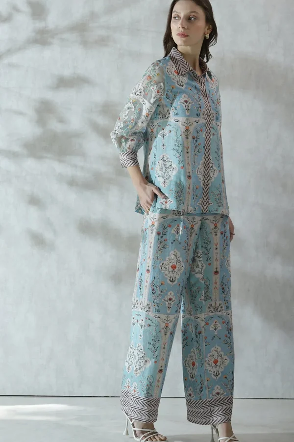 RANNA GILL Aliza Blouse Blue Outlet