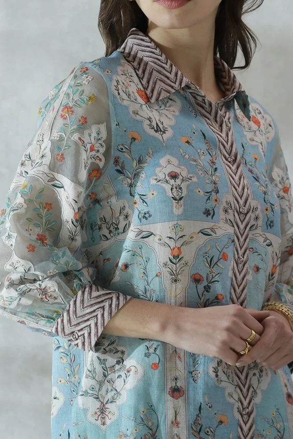 RANNA GILL Aliza Blouse Blue Discount