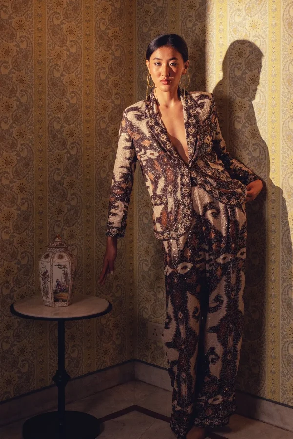 RANNA GILL Amelia Pant Brown Discount