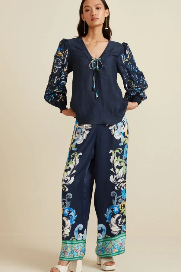 RANNA GILL Aubery Matching Set Navy Clearance