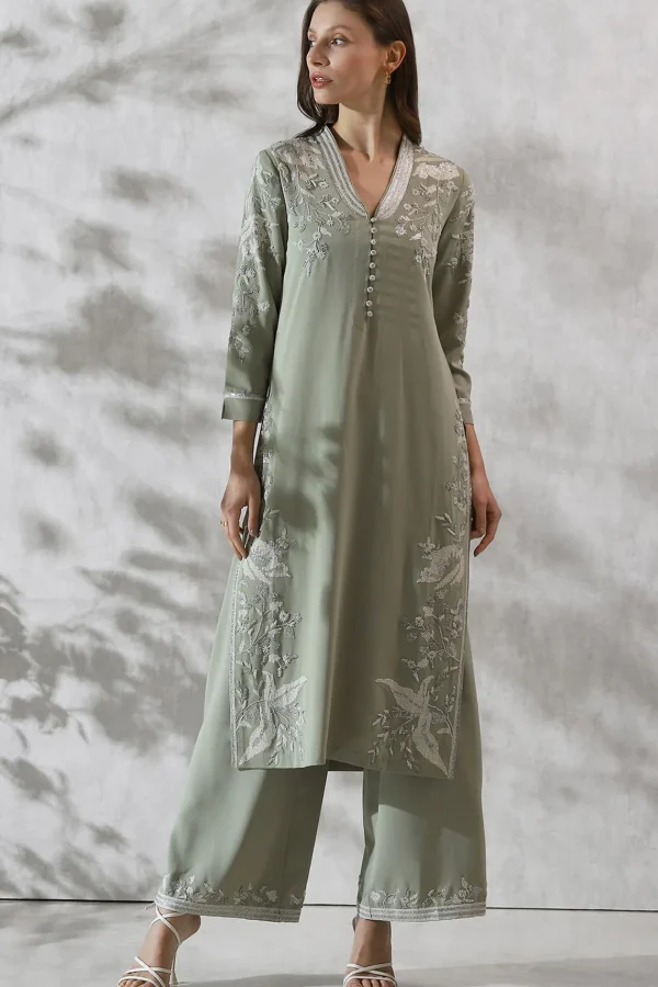 RANNA GILL Avani Tunic Set Celadon Outlet