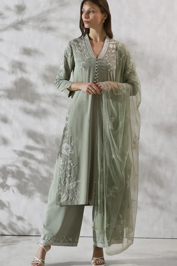 RANNA GILL Avani Tunic Set Celadon Outlet