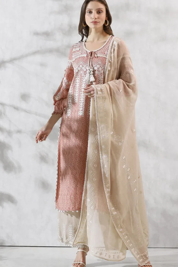 RANNA GILL Bela Tunic Set Red Outlet