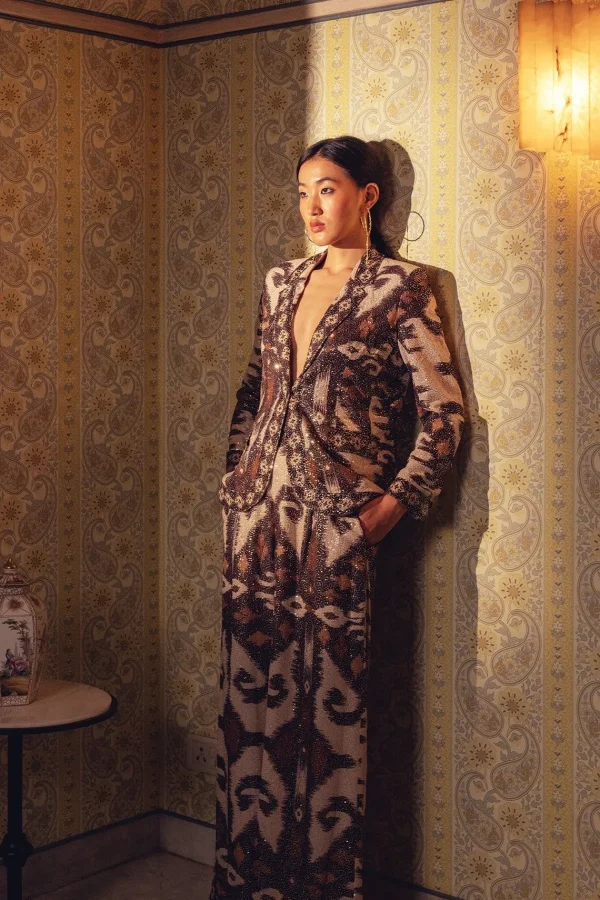 RANNA GILL Blair Jacket Brown New