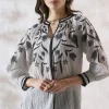 RANNA GILL Casie Blouse Black & White Flash Sale
