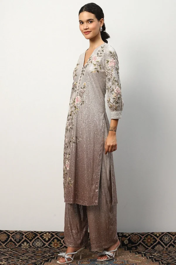 RANNA GILL Cienna Tunic Set Grey Hot