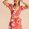 RANNA GILL Claire Dress Coral Shop
