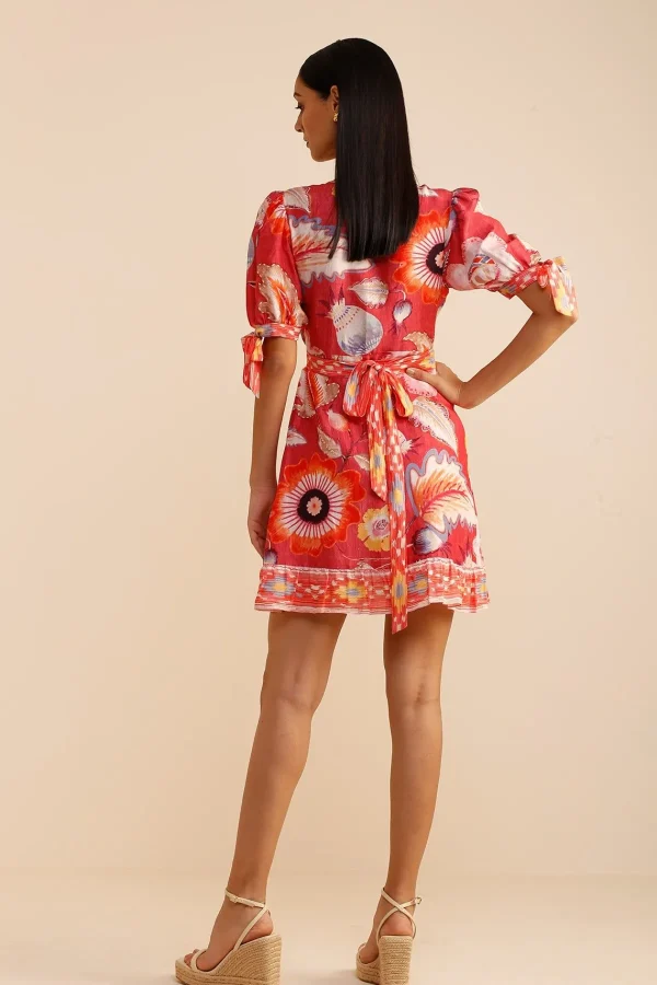 RANNA GILL Claire Dress Coral Shop