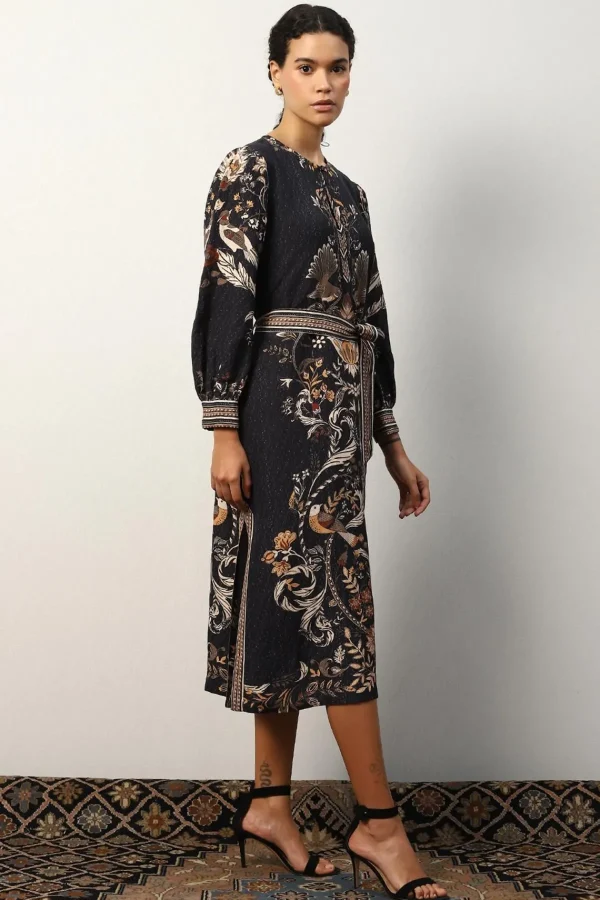 RANNA GILL Darlie Dress Black Discount