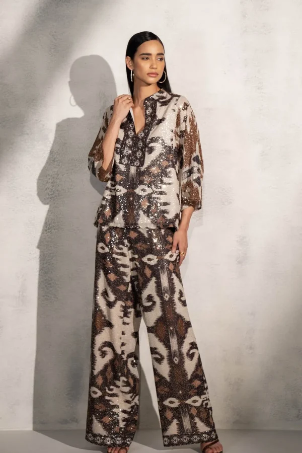 RANNA GILL Elleson Blouse Brown Flash Sale