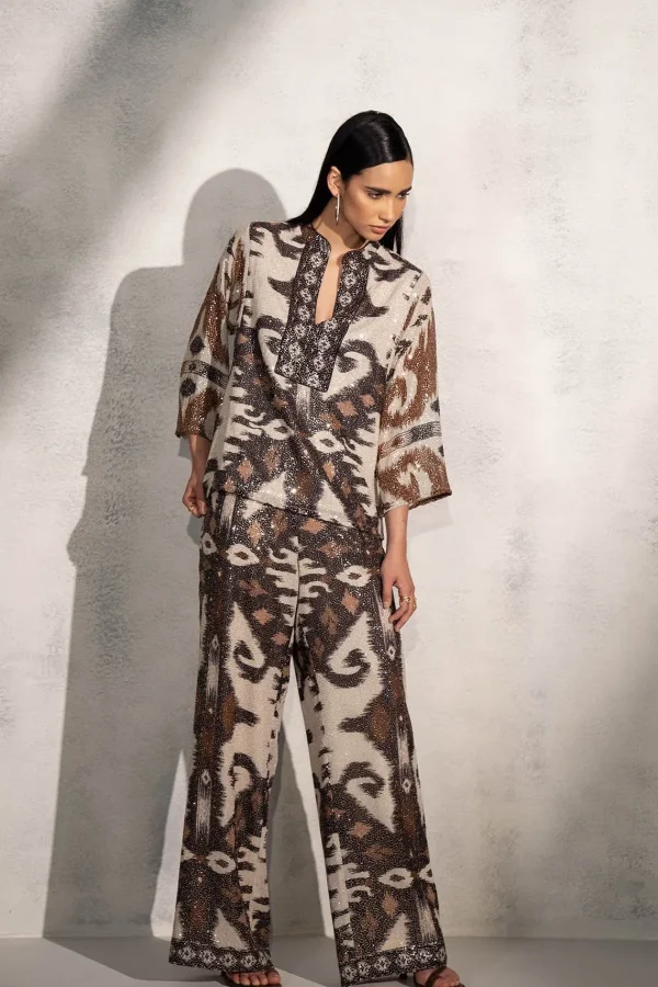 RANNA GILL Elleson Blouse Brown Flash Sale