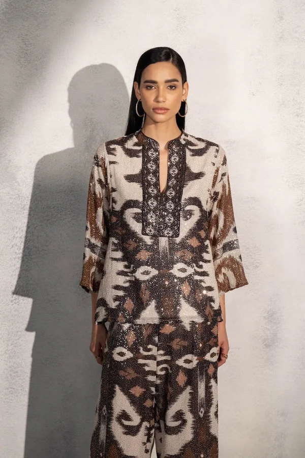 RANNA GILL Elleson Blouse Brown Flash Sale