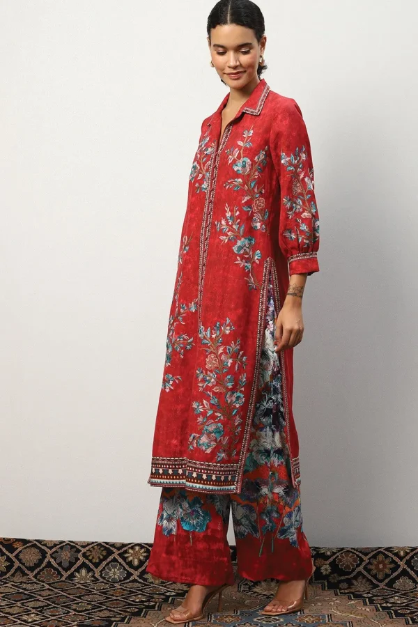 RANNA GILL Eloise Tunic Red Discount