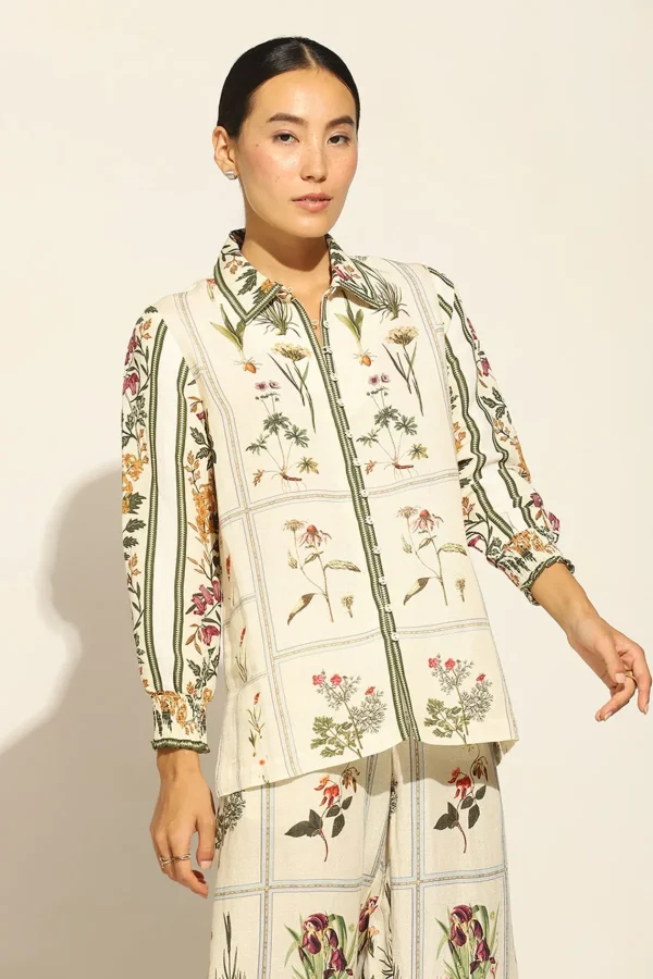 RANNA GILL Emma Blouse Off White Clearance