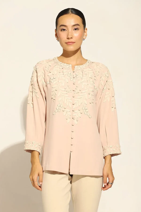 RANNA GILL Genesis Blouse Salmon Clearance