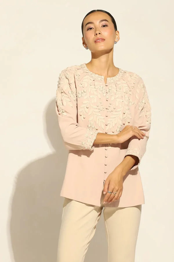 RANNA GILL Genesis Blouse Salmon Clearance