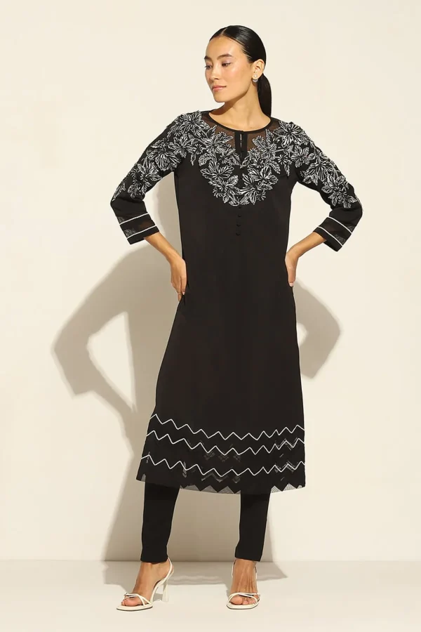 RANNA GILL Grace Tunic Black Cheap