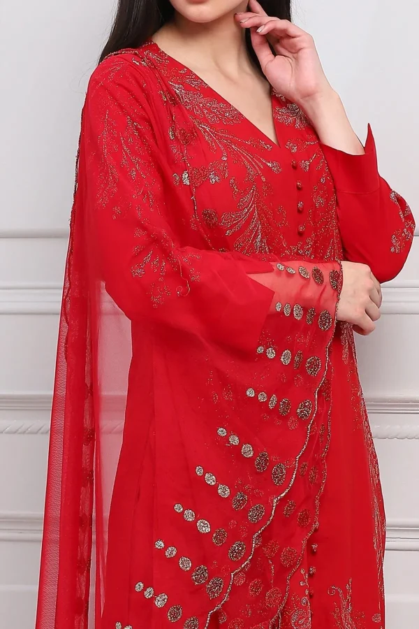 RANNA GILL Haniya Tunic Set Red Shop