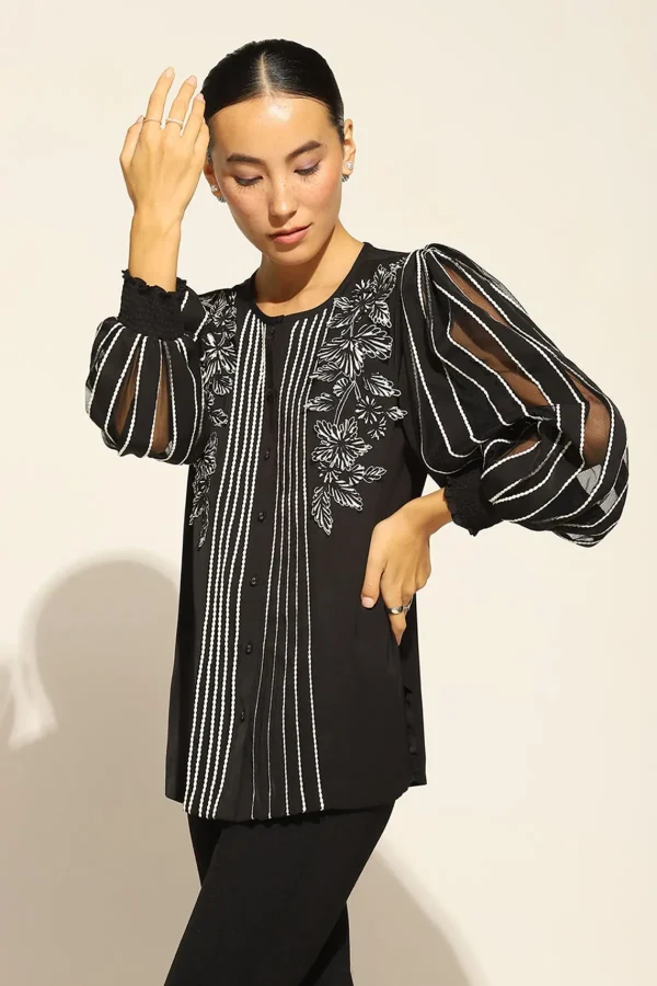 RANNA GILL Hera Blouse Black Shop