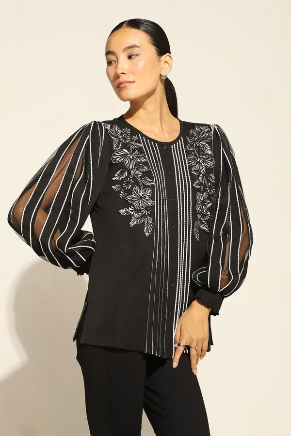 RANNA GILL Hera Blouse Black Shop