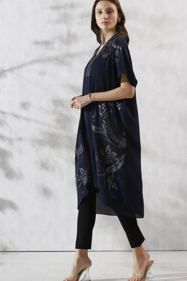 RANNA GILL Jenna Tunic Navy Blue Clearance