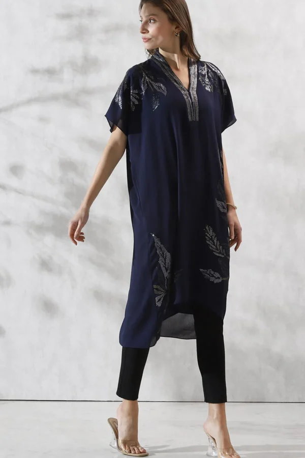 RANNA GILL Jenna Tunic Navy Blue Clearance
