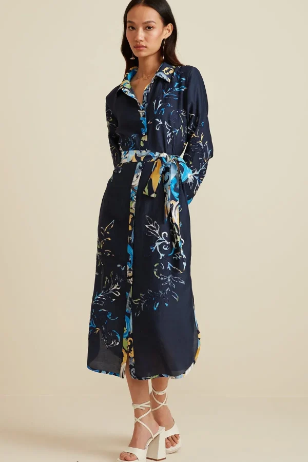 RANNA GILL Kinsley Dress Navy New
