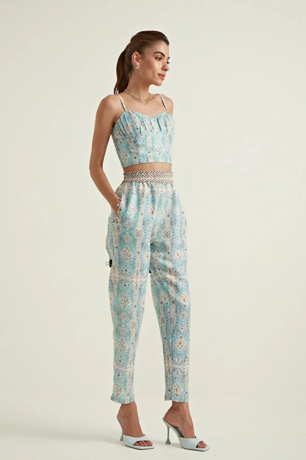 RANNA GILL Leah Bustier Blue Cheap
