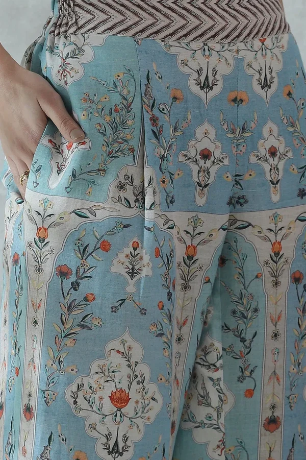 RANNA GILL Louise Pant Blue Discount
