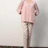 RANNA GILL Maeve Blouse Blush Hot