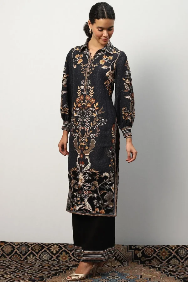 RANNA GILL Mariana Tunic Set Black Outlet