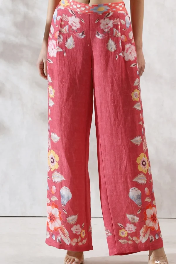 RANNA GILL Marie Pant Coral Clearance