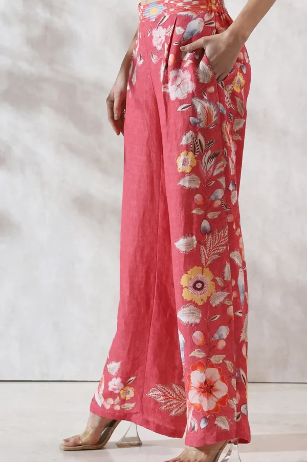 RANNA GILL Marie Pant Coral Clearance