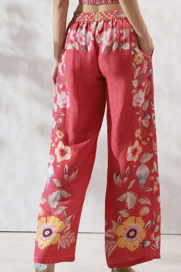 RANNA GILL Marie Pant Coral Clearance