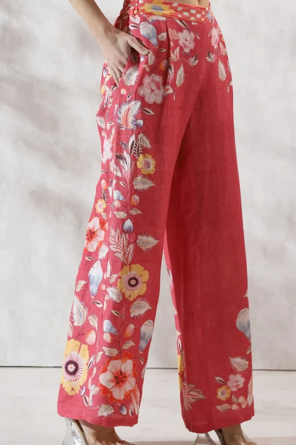 RANNA GILL Marie Pant Coral Cheap