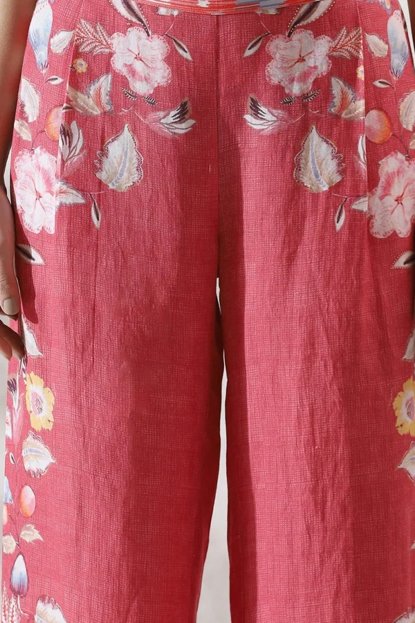 RANNA GILL Marie Pant Coral Clearance