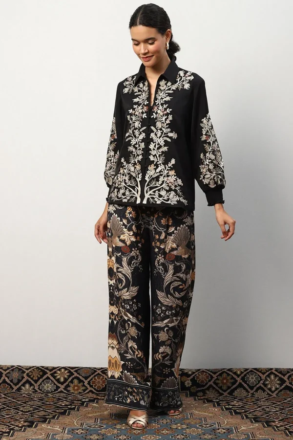 RANNA GILL Molly Blouse Black Shop