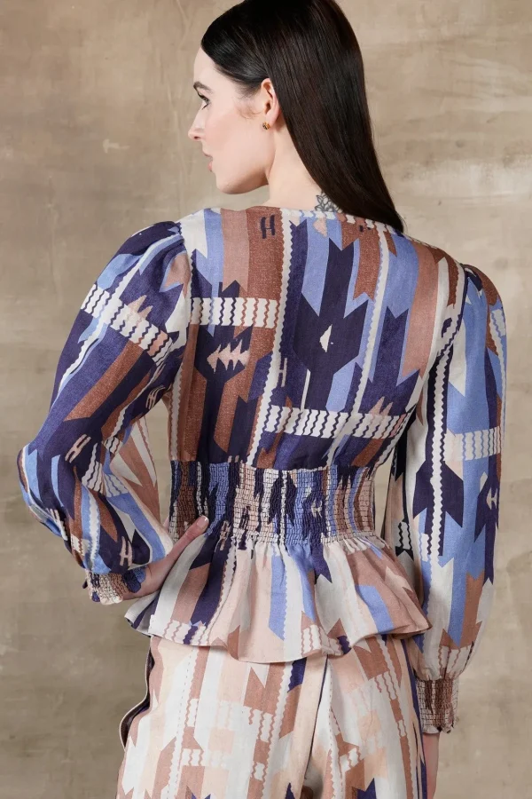 RANNA GILL Naomi Blouse Multicolor Hot