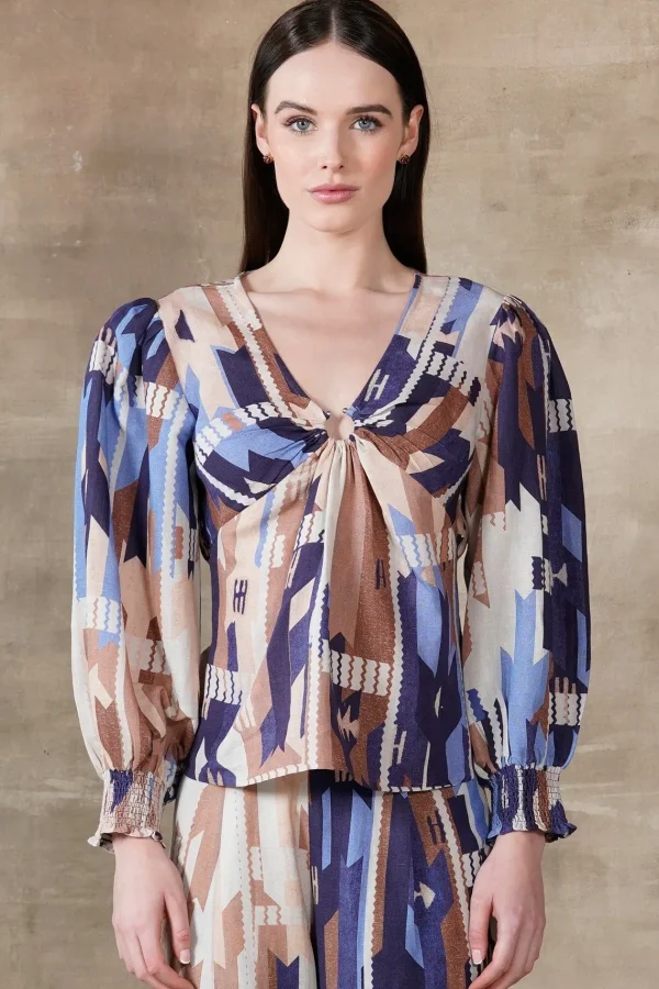 RANNA GILL Naomi Blouse Multicolor Hot