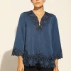 RANNA GILL Oceana Blouse Navy Best
