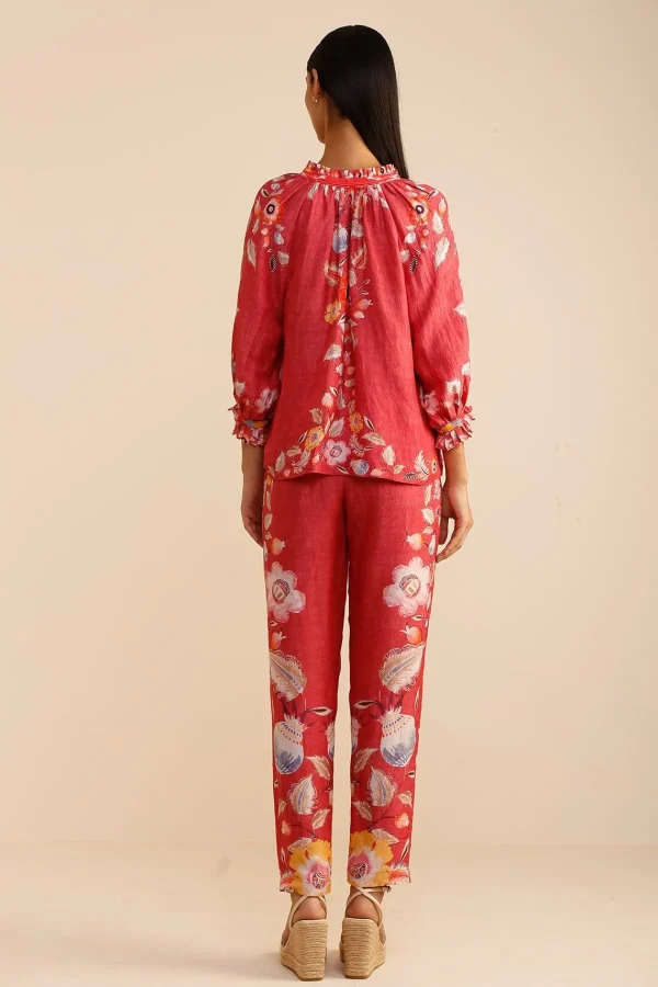RANNA GILL Rosalie Blouse Coral Shop