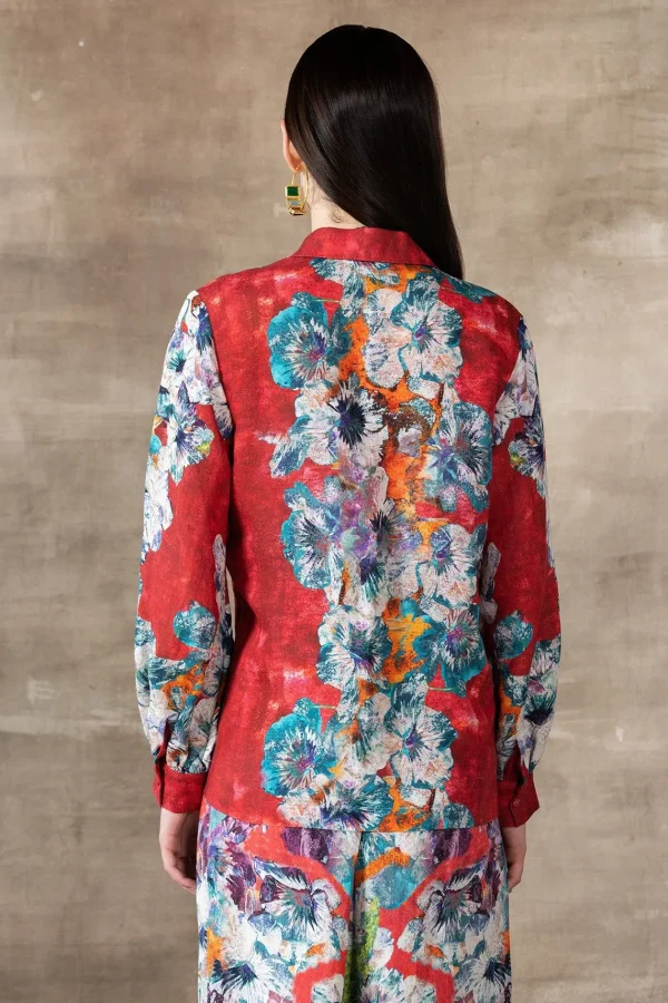 RANNA GILL Rubi Blouse Red Cheap