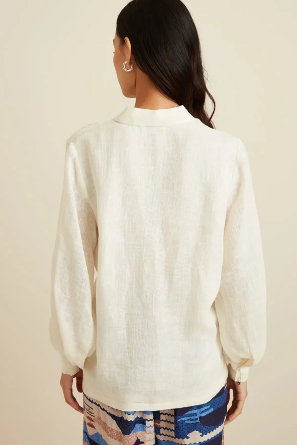RANNA GILL Sadie Blouse Ivory Outlet