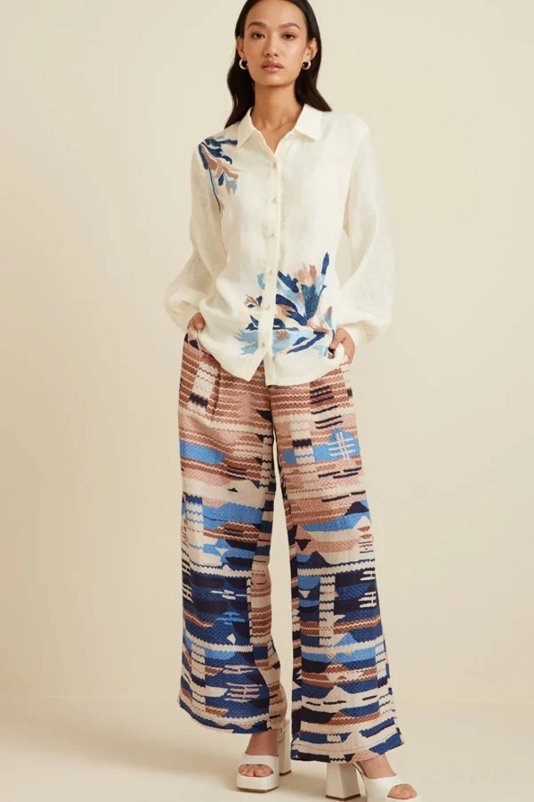 RANNA GILL Sadie Blouse Ivory Outlet