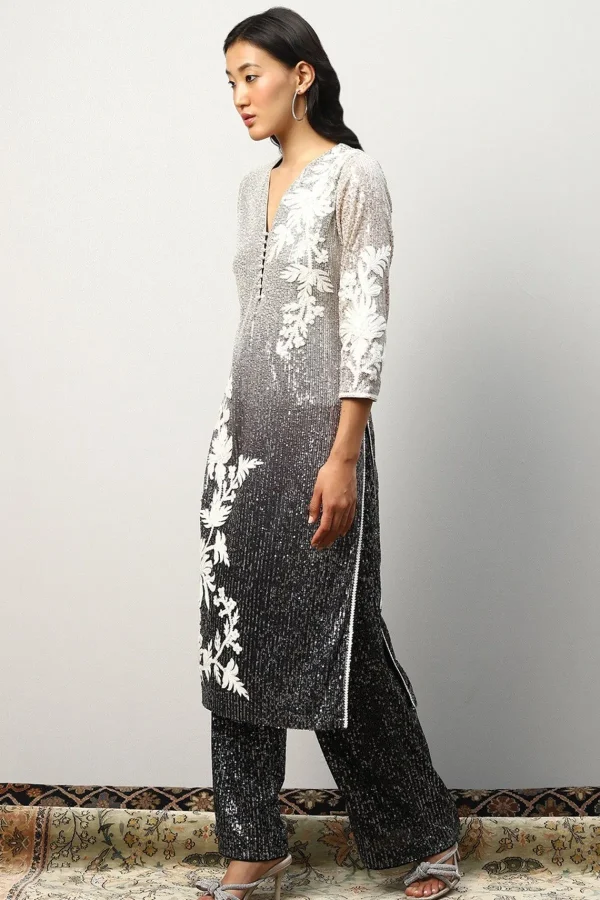 RANNA GILL Scarlett Tunic Set Black Ombrey Discount