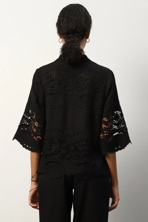 RANNA GILL Selena Blouse Black Clearance