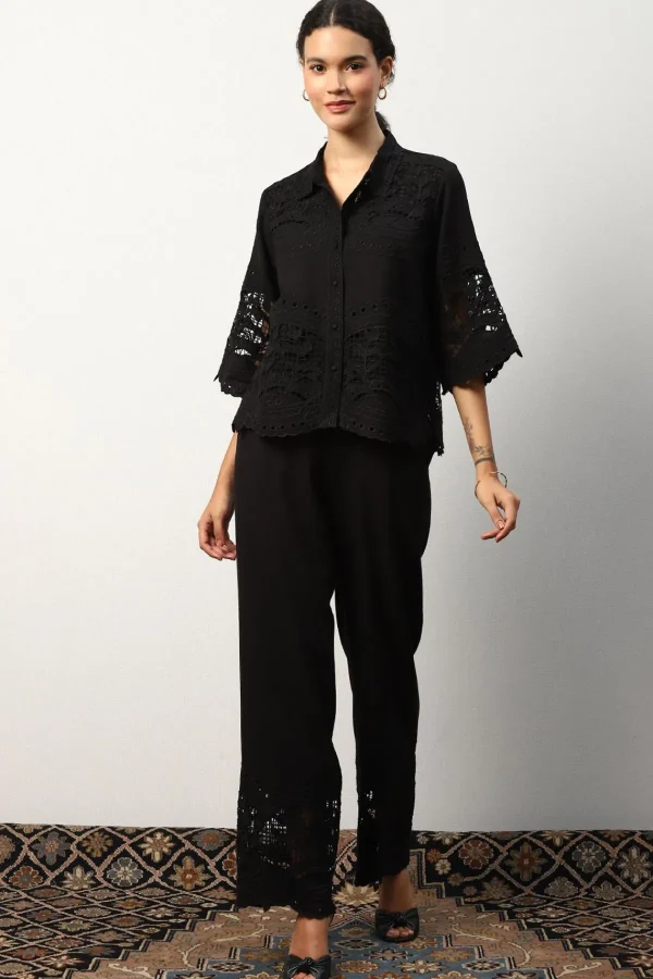 RANNA GILL Selena Blouse Black Clearance
