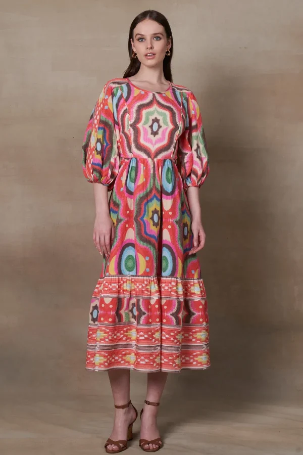 RANNA GILL Selena Dress Multi Discount