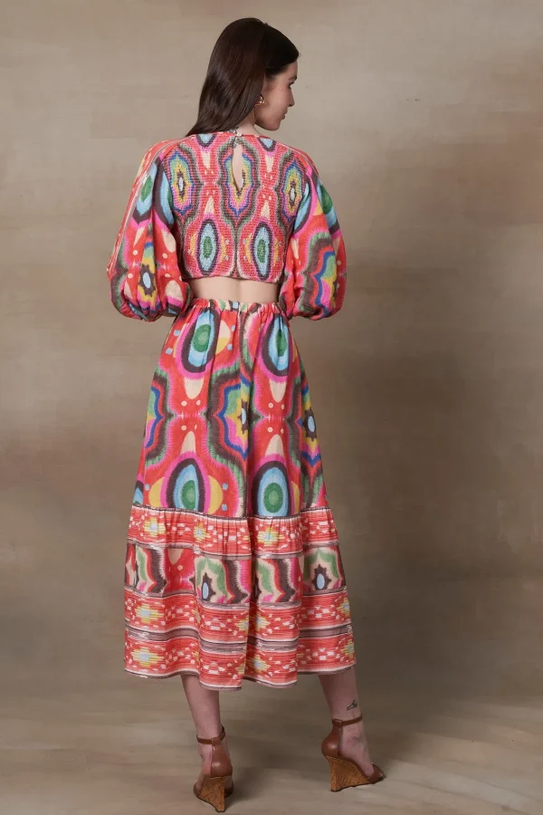 RANNA GILL Selena Dress Multi Discount
