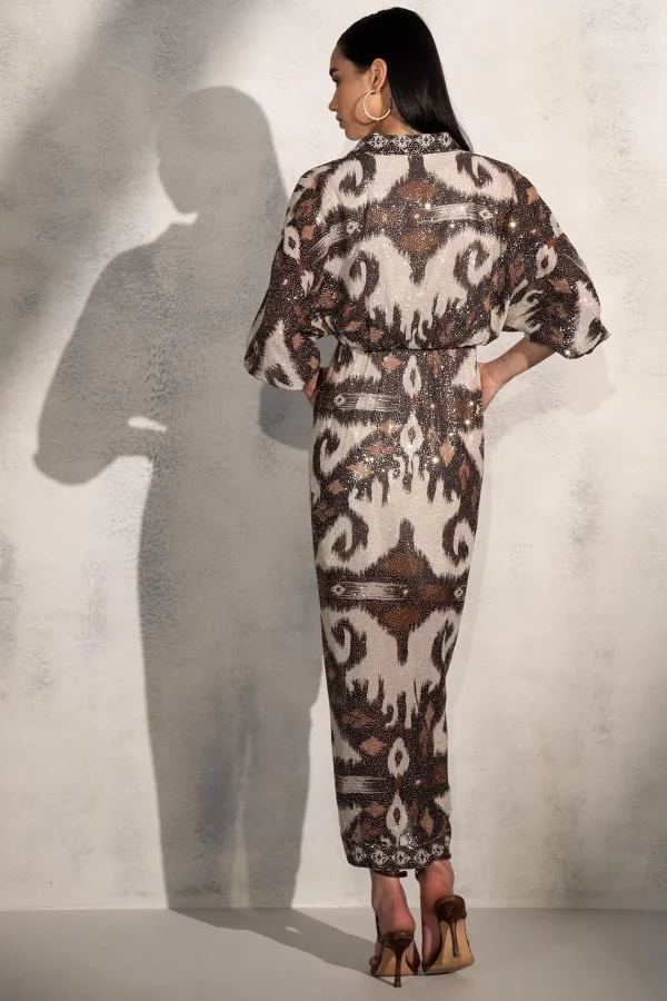 RANNA GILL Stormi Dress Brown Hot
